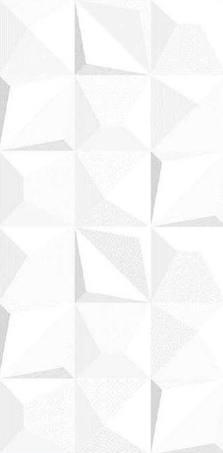 Tangram White Luster Decor Wall Tile